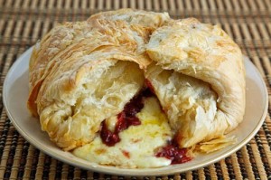 Baked Brie and Cranberry Sauce for the holidays
